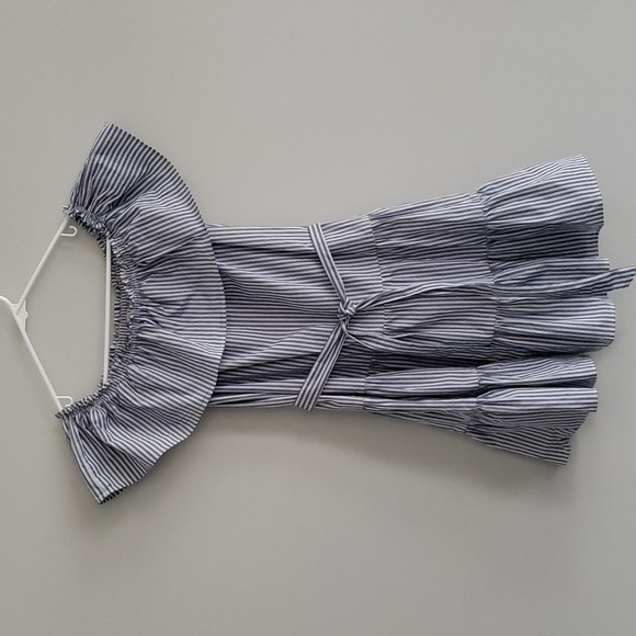 Cremieux Niko Striped Ruffle Off Shoulder Dress XS - Picture 4 of 8